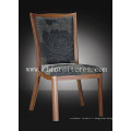 Chaise de restaurant à grains en bois moderne en aluminium pour salle à manger (YC-E62)